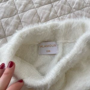 Alamour white mini skirt